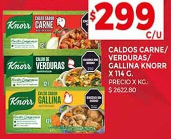 Supermercados DIA CALDOS CARNE/ VERDURAS/ GALLINA KNORR X 114 G. oferta