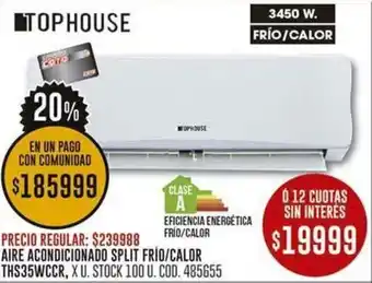 Coto AIRE ACONDICIONADO SPLIT FRÍO/CALOR THS35WCCR, XU. oferta