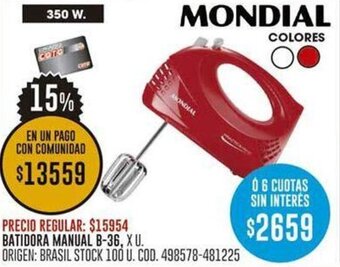 Coto BATIDORA MANUAL B-36, X U. oferta