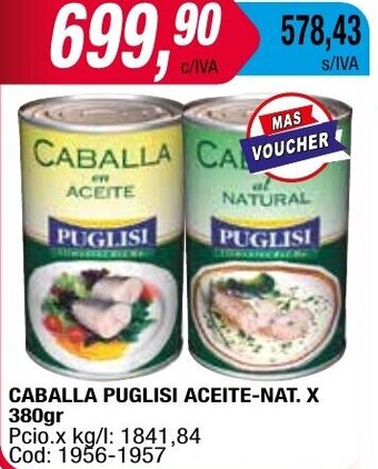 Maxiconsumo CABALLA PUGLISI ACEITE-NAT. X 380gr oferta