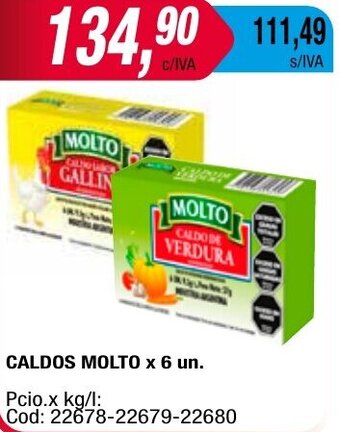 Maxiconsumo CALDOS MOLTO x 6 un. oferta