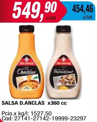 Maxiconsumo SALSA D.ANCLAS x360 cc oferta