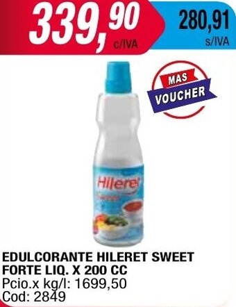 Maxiconsumo EDULCORANTE HILERET SWEET FORTE LIQ. X 200 CC oferta