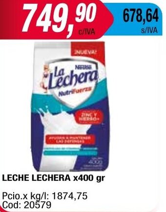 Maxiconsumo LECHE LECHERA x400 gr oferta