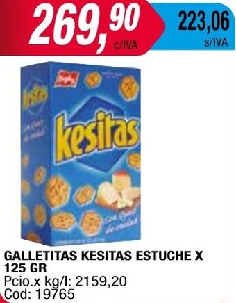 Maxiconsumo GALLETITAS KESITAS ESTUCHE X 125 GR oferta