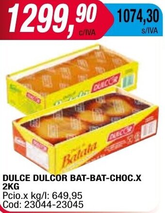 Maxiconsumo DULCE DULCOR BAT-BAT-CHOC.X 2KG oferta