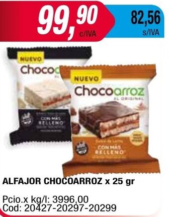Maxiconsumo ALFAJOR CHOCOARROZ x 25 gr oferta