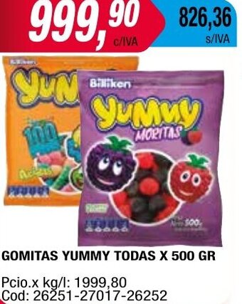 Maxiconsumo GOMITAS YUMMY TODAS X 500 GR oferta