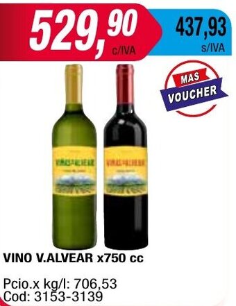 Maxiconsumo VINO V.ALVEAR x750 cc oferta