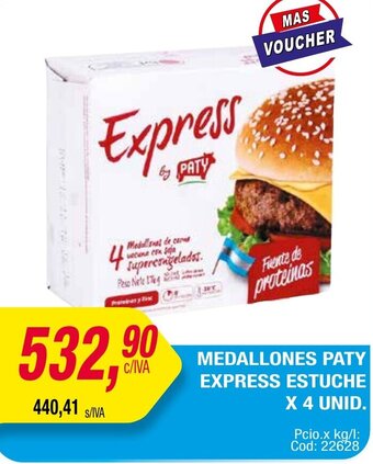 Maxiconsumo MEDALLONES PATY EXPRESS ESTUCHE X 4 UNID. oferta
