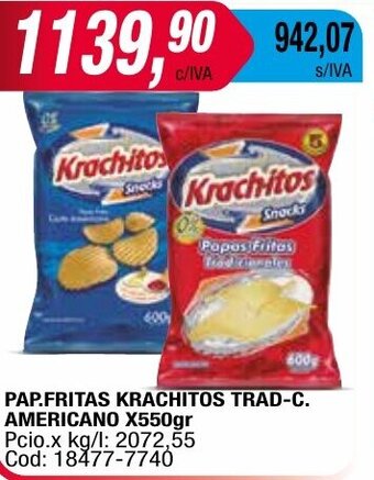 Maxiconsumo PAP.FRITAS KRACHITOS TRAD-C. AMERICANO X550gr oferta