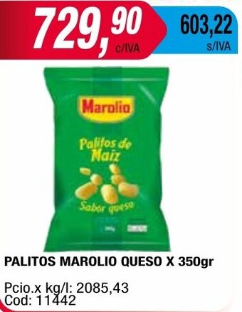 Maxiconsumo PALITOS MAROLIO QUESO X 350gr oferta