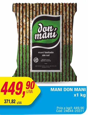 Maxiconsumo MANI DON MANI x1 kg oferta