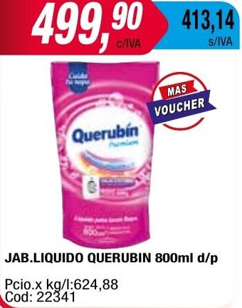 Maxiconsumo JAB.LIQUIDO QUERUBIN 800ml d/p oferta