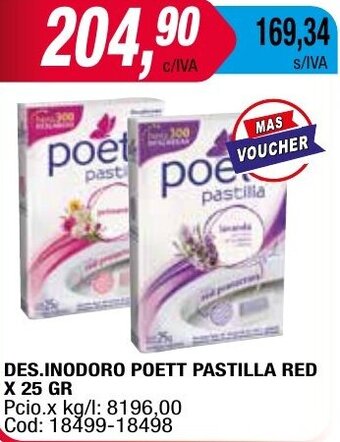 Maxiconsumo DES.INODORO POETT PASTILLA RED X 25 GR oferta