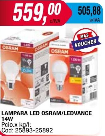 Maxiconsumo LAMPARA LED OSRAM/LEDVANCE 14W oferta
