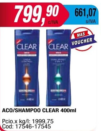 Maxiconsumo ACO/SHAMPOO CLEAR 400ml oferta