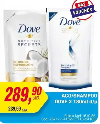 Maxiconsumo ACO/SHAMPOO DOVE X 180ml d/p oferta