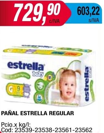 Maxiconsumo PAÑAL ESTRELLA REGULAR oferta