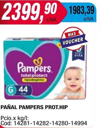 Maxiconsumo PAÑAL PAMPERS PROT.HIP oferta