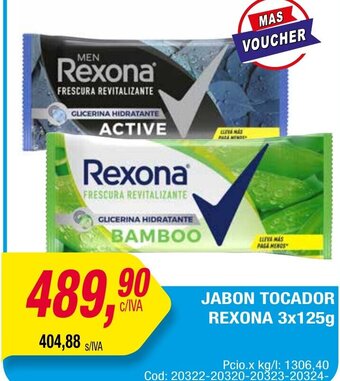 Maxiconsumo JABON TOCADOR REXONA 3x125g oferta