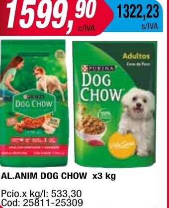 Maxiconsumo AL.ANIM DOG CHOW x3 kg oferta