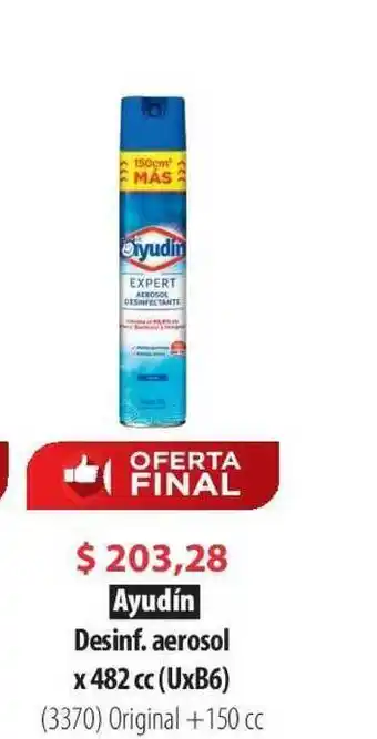 Parodi Ayudín Desinf. Aersol x 482cc oferta