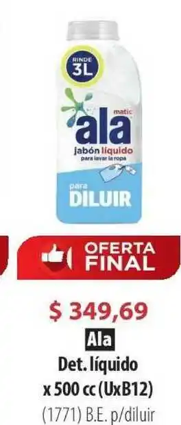 Parodi Ala Det. Líquido x 500cc oferta