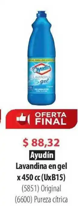 Parodi Ayudín Lavandina En Gel x 450cc oferta