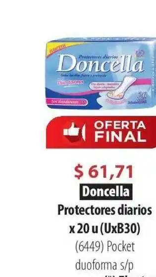 Parodi Doncella Protectores Diarios x 20u oferta