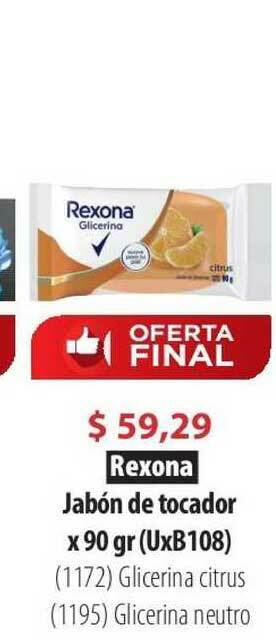 Parodi Rexona Jabón De Tocador x 90gr oferta