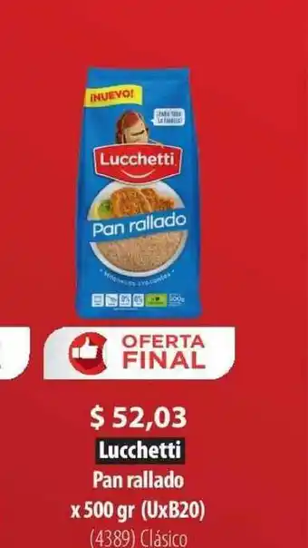 Parodi Lucchetti Pan Rallado x 500gr oferta