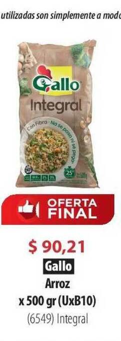 Parodi Gallo Arroz x 500gr oferta