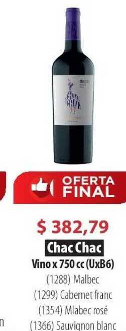 Parodi Chac Chac Vino x 750cc oferta