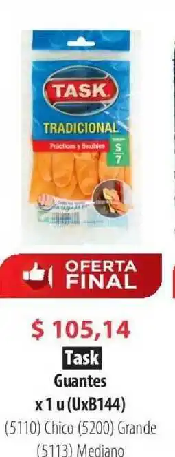 Parodi Task Guantes x 1u oferta