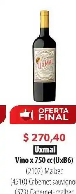 Parodi Uxmal Vino x 750cc oferta
