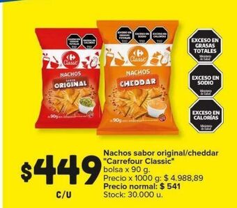 Carrefour Maxi Nachos carrefour classic x 90g oferta