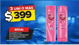 Carrefour Maxi Shampoo/acondicionador sedal x 340cc oferta