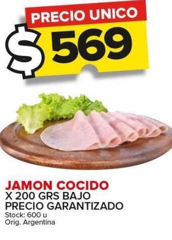 Carrefour Maxi Jamón cocido x 200g oferta