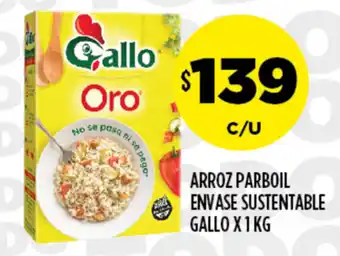 Supermercados Toledo Gallo Arroz Parboil Envase Sustentable x 1kg oferta