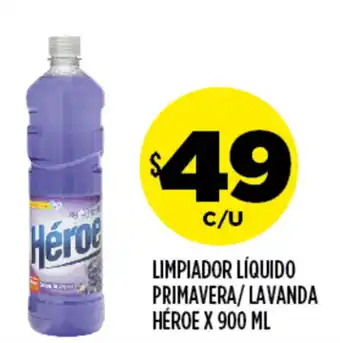 Supermercados Toledo Héroe Limpiador Líquido Primavera/Lavanda Héroe x 900ml oferta