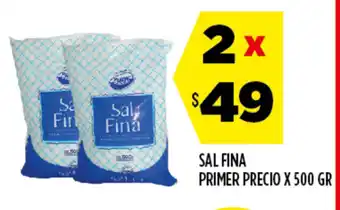 Supermercados Toledo Sal Fina x 500gr oferta