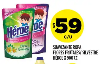 Supermercados Toledo Héroe Suavizante Ropa Flores Frutales/Silvestre x 900cc oferta
