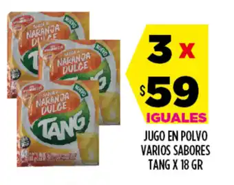 Supermercados Toledo Tang Jugo En Polvo x 18gr oferta