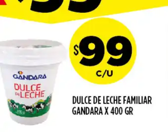 Supermercados Toledo Dulce De Leche Familiar Gandara x 400gr oferta