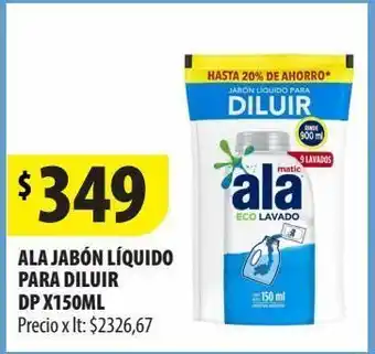 Punto Mayorista Jabón líquido para diluir ala x 150ml oferta