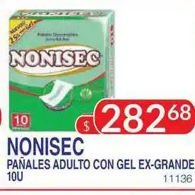 Masivos Nonisec Pañales Adulto Con Gel Ex-grande 10u oferta