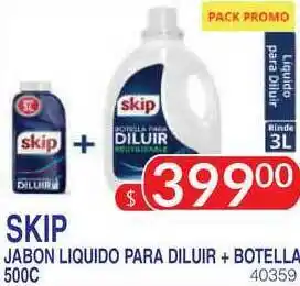 Masivos Skip Jabon Liquido Para Diliur + Botella 500c oferta