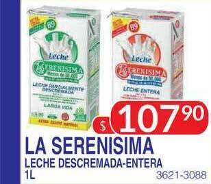 Masivos La Serenisima Leche Descremada-entera 1l oferta