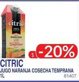 Citric Jugo Naranja Cosecha Temprana
